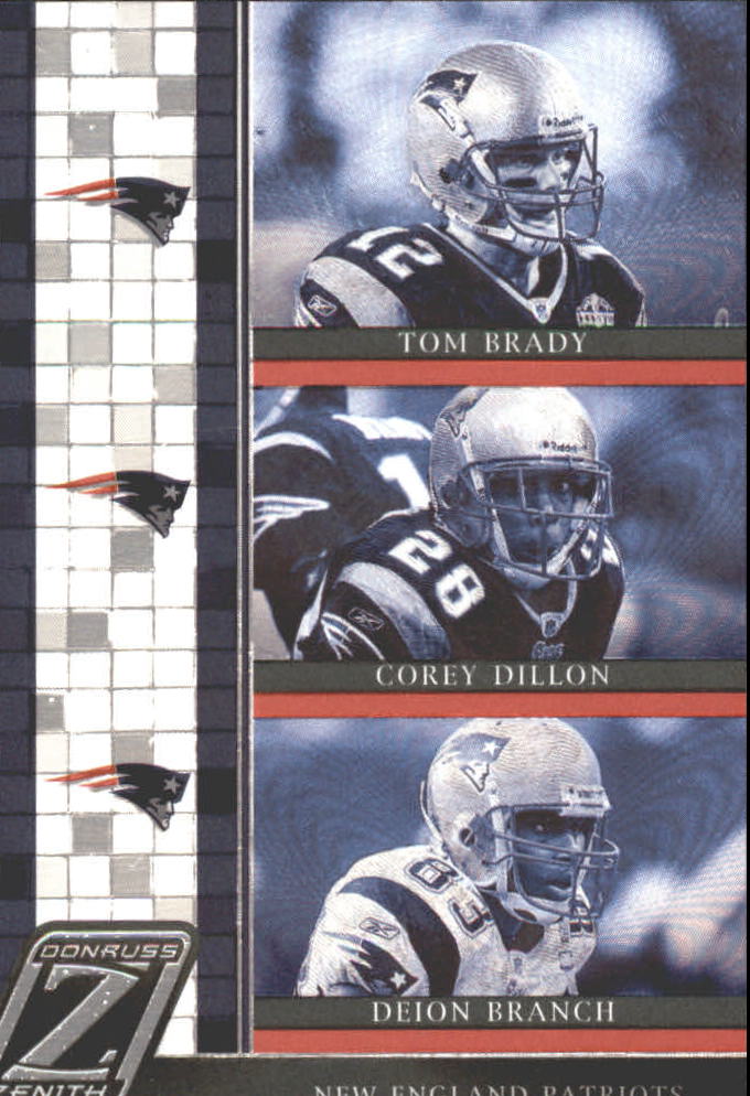 2005 Zenith Mozaics Silver #M9 Tom Brady/Corey Dillon/Deion Branch