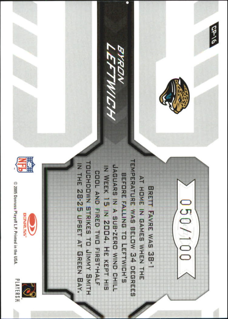 2005 Leaf Certified Materials Certified Potential Blue #16 Byron Leftwich