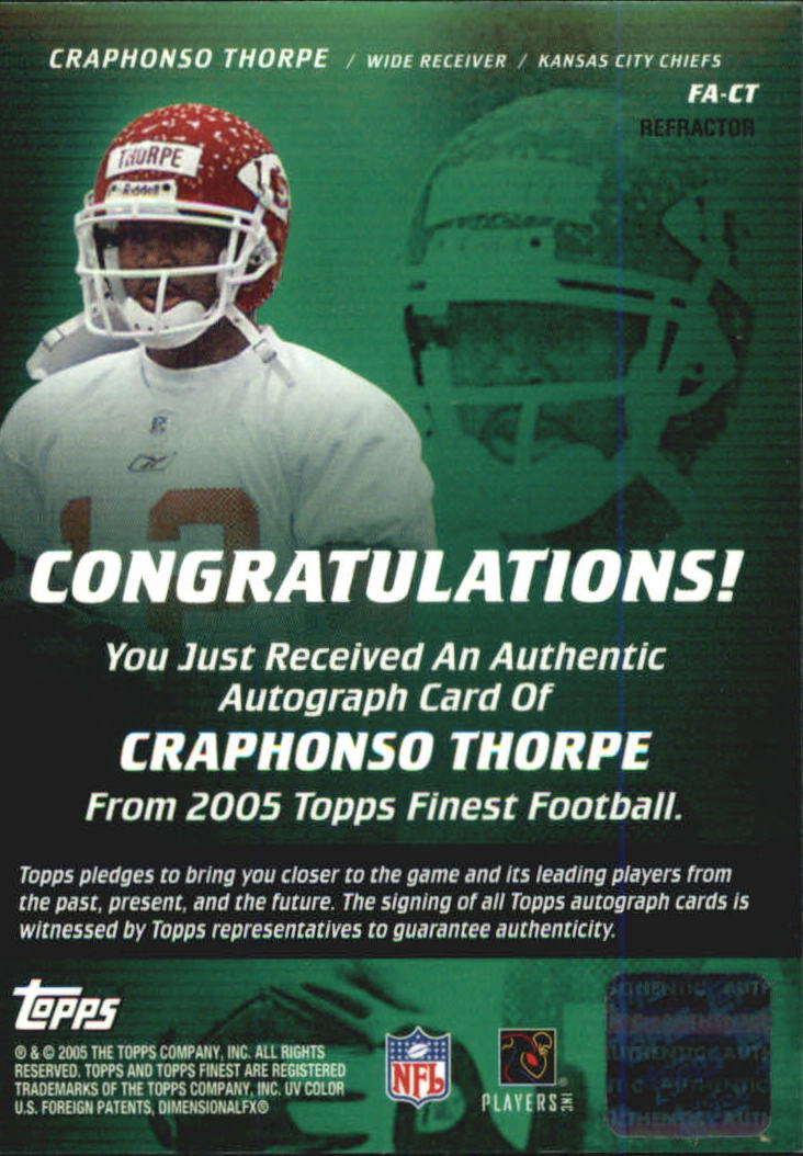 B3606- 2005 Finest Football Card #s 1-183 +Inserts -You Pick- 15+ FREE US SHIP - Picture 234 of 234