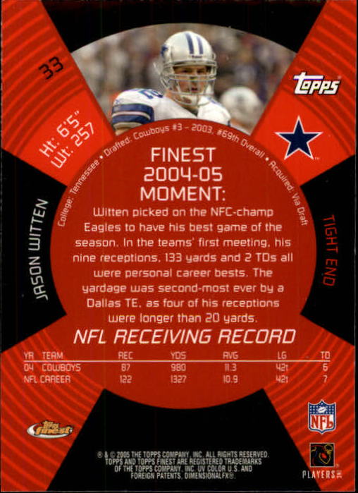 2005 Finest Football (Pick Card From List) C148 07-24 - Picture 31 of 143