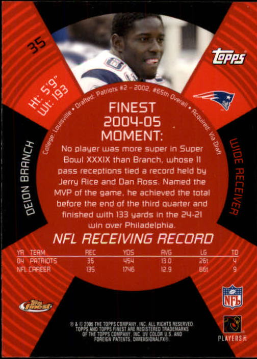 2005 Finest Football (Pick Card From List) C148 07-24 - Picture 35 of 143