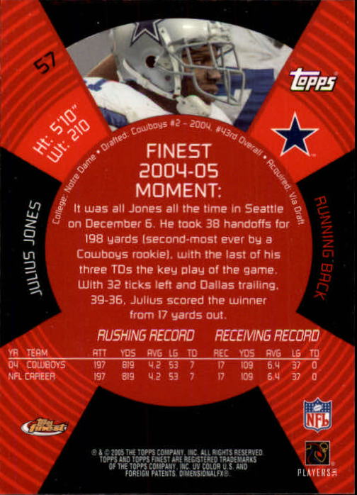 2005 Finest Football (Pick Card From List) C148 07-24 - Picture 55 of 143