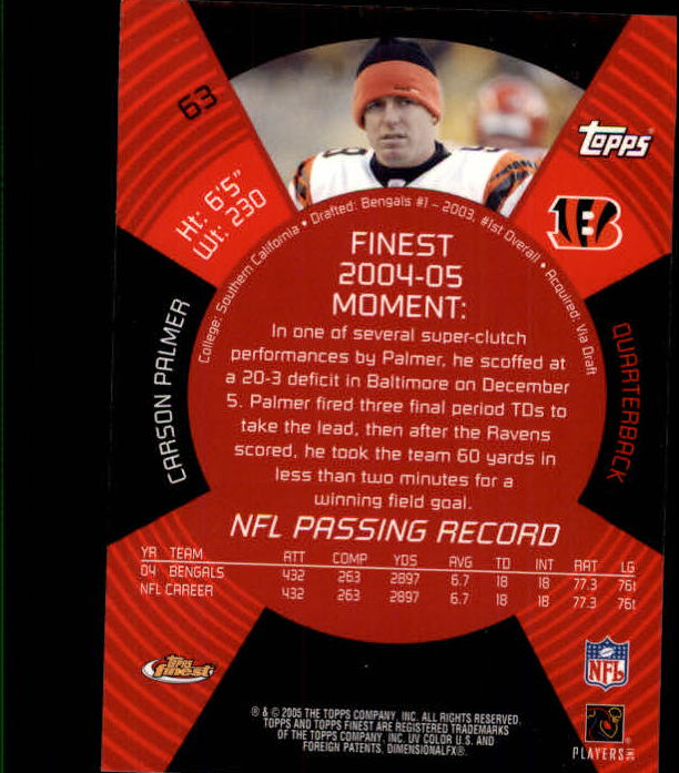 2005 Finest Football (Pick Card From List) C148 07-24 - Picture 61 of 143