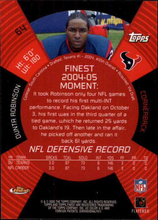 2005 Finest Football (Pick Card From List) C148 07-24 - Picture 63 of 143