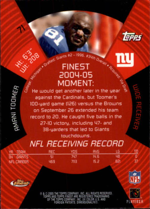 2005 Finest Football (Pick Card From List) C148 07-24 - Picture 67 of 143