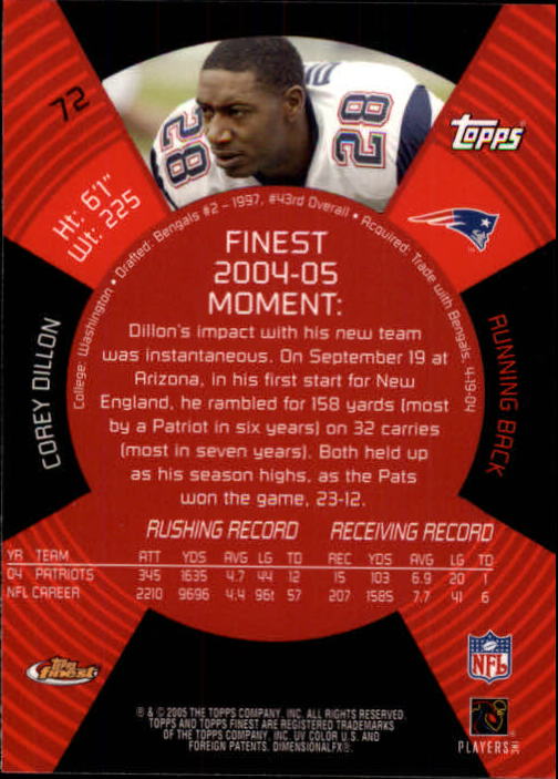 2005 Finest Football (Pick Card From List) C148 07-24 - Picture 69 of 143