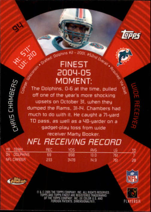 B3606- 2005 Finest Football Card #s 1-183 +Inserts -You Pick- 15+ FREE US SHIP - Picture 159 of 234