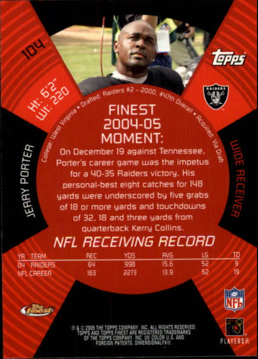 2005 Finest Football (Pick Card From List) C148 07-24 - Picture 95 of 143