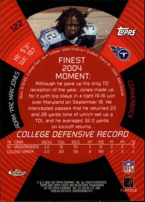 B3606- 2005 Finest Football Card #s 1-183 +Inserts -You Pick- 15+ FREE US SHIP - Picture 201 of 234