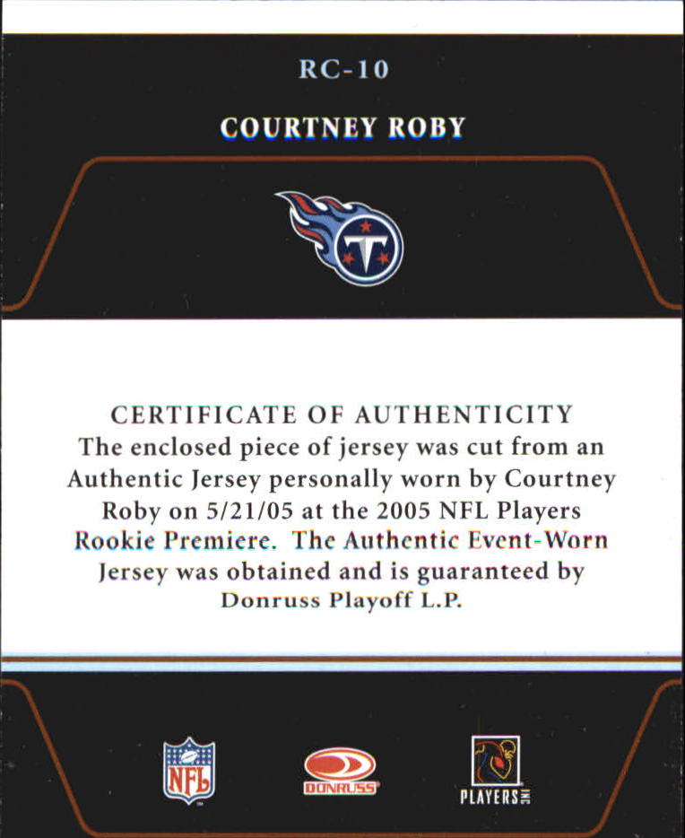 2005 Zenith Rookie Roll Call Jerseys FOOTBALL You Pick - Picture 3 of 19