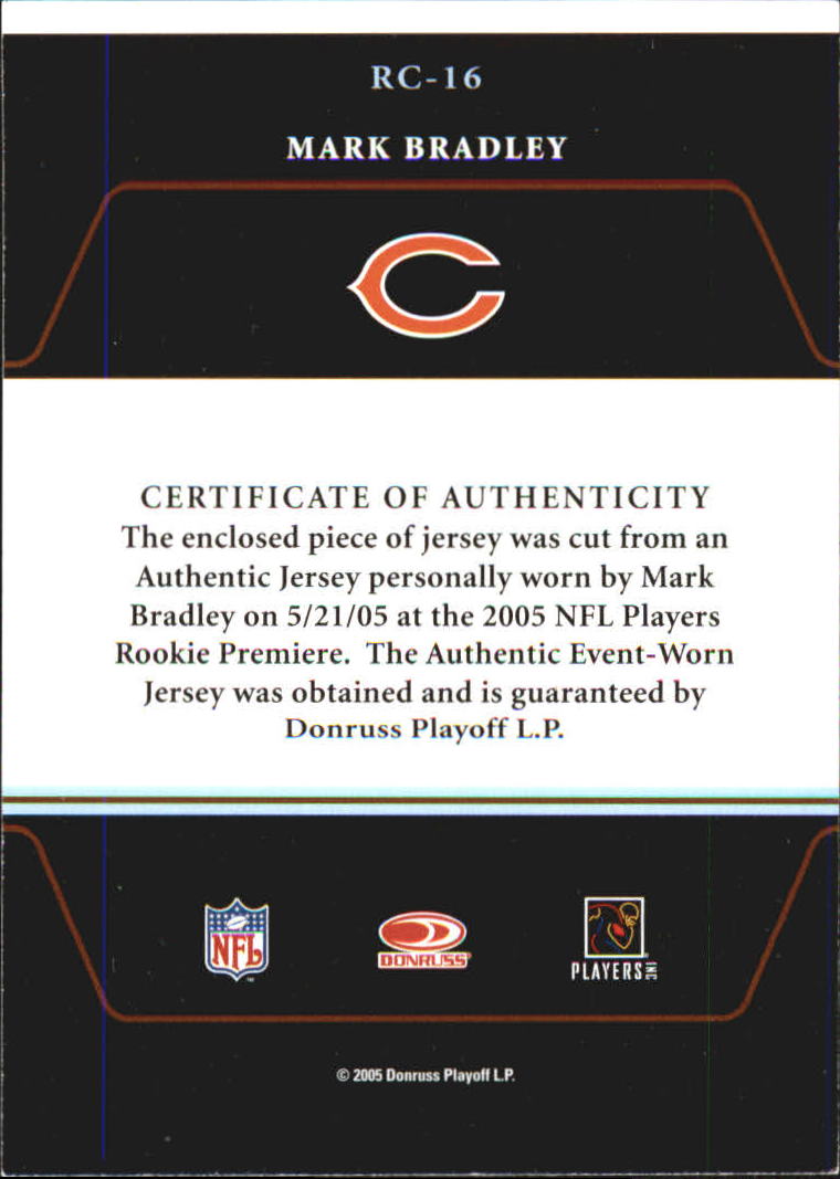 2005 Zenith Rookie Roll Call Jerseys FOOTBALL You Pick - Picture 8 of 19