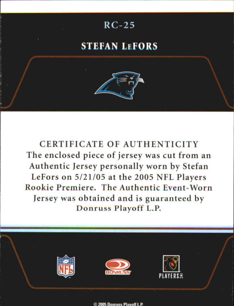 2005 Zenith Rookie Roll Call Jerseys FOOTBALL You Pick - Picture 17 of 19