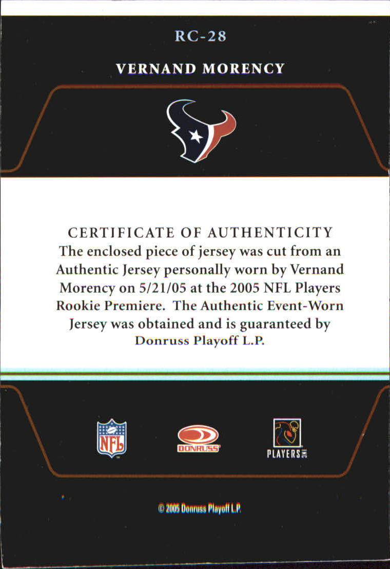 2005 Zenith Rookie Roll Call Jerseys FOOTBALL You Pick - Picture 19 of 19