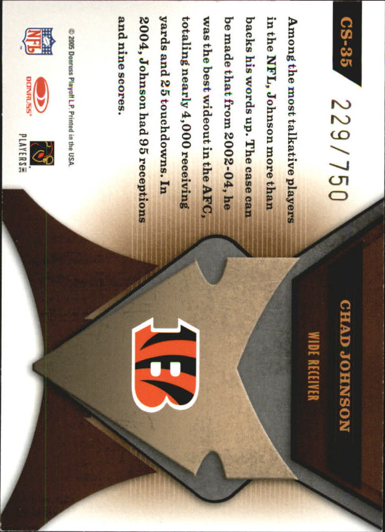 2005 Leaf Certified Materials Certified Skills #35 Chad Johnson back image