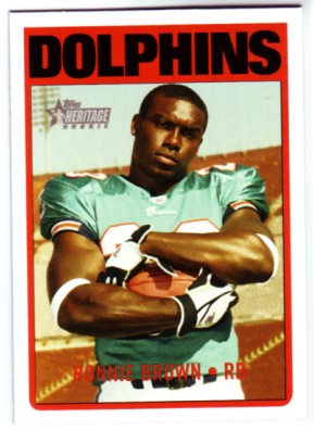 2005 Topps Heritage #77A Ronnie Brown RC
