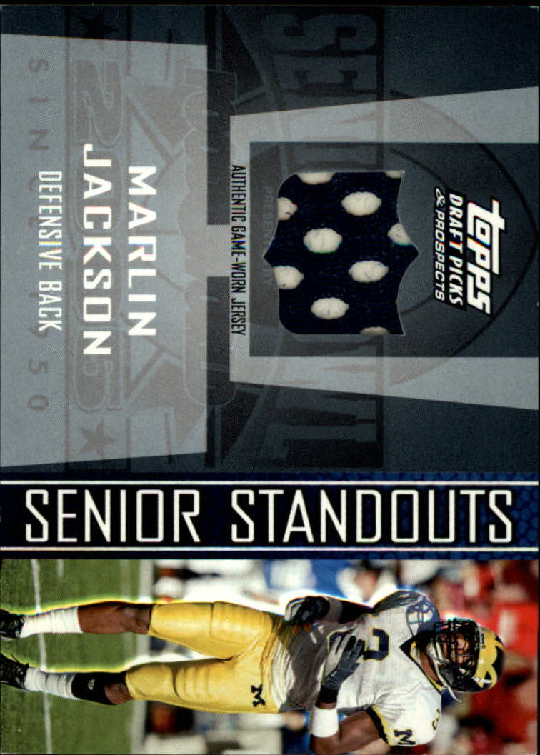 2005 Topps Draft Picks and Prospects Senior Standout Jersey #SSMJ Marlin Jackson H