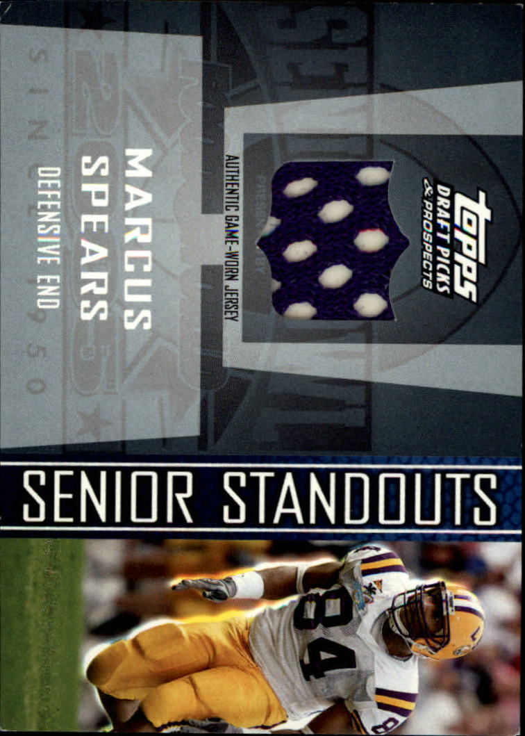 2005 Topps Draft Picks and Prospects Senior Standout Jersey #SSMS2 Marcus Spears SB B