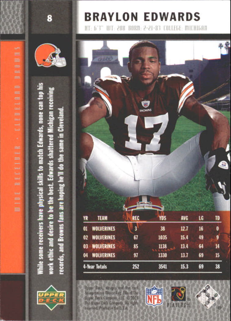 2005 Rookie Premiere (Upper Deck) Box Set Football "Main Set" Cards #1 to #30 - Picture 17 of 59