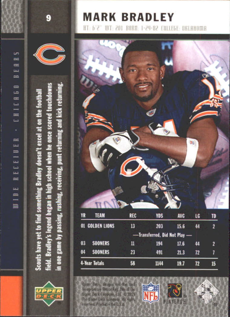 2005 Rookie Premiere (Upper Deck) Box Set Football "Main Set" Cards #1 to #30 - Picture 19 of 59