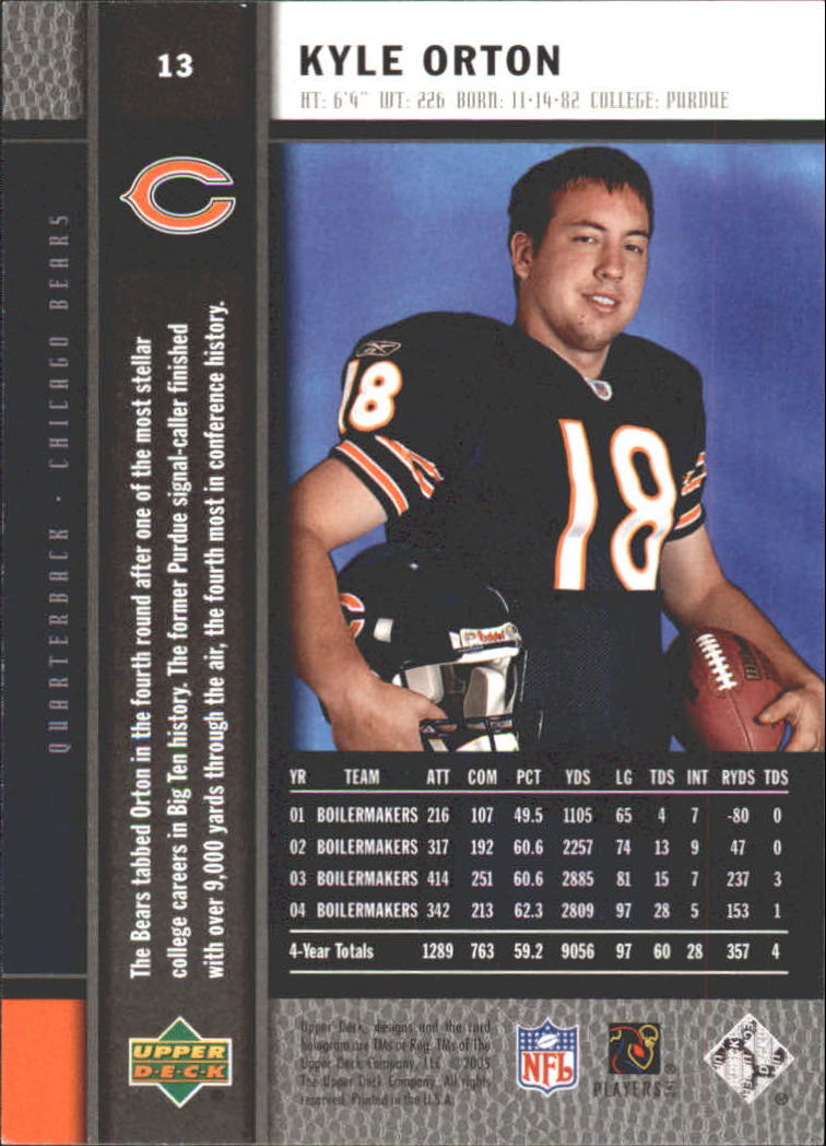 2005 Rookie Premiere (Upper Deck) Box Set Football "Main Set" Cards #1 to #30 - Picture 27 of 59