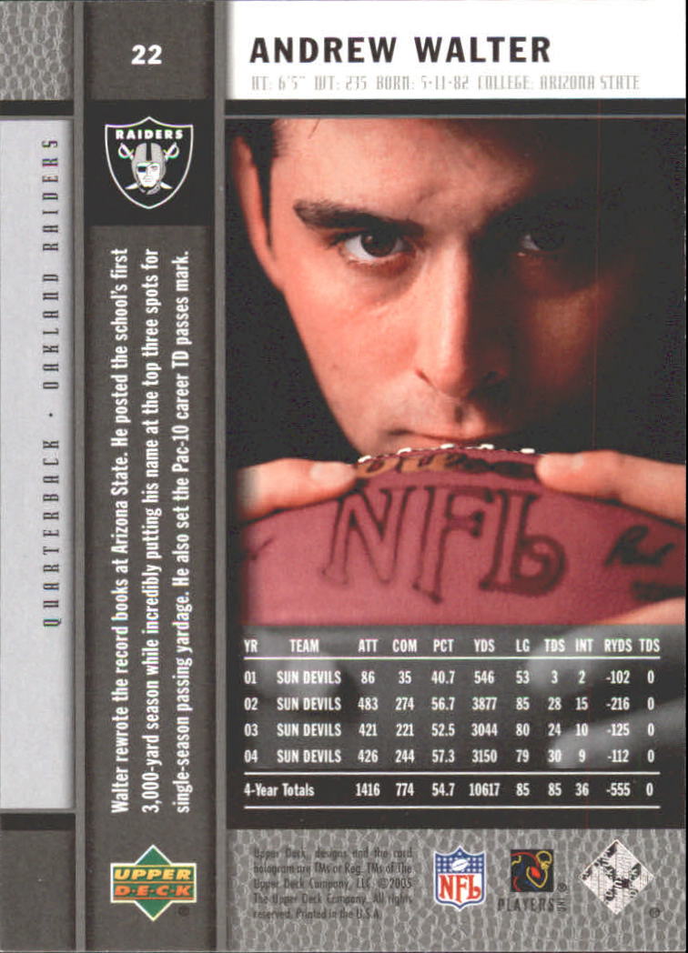 2005 Rookie Premiere (Upper Deck) Box Set Football "Main Set" Cards #1 to #30 - Picture 43 of 59