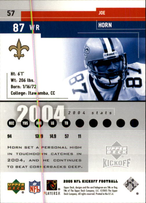 2005 Kickoff (Upper Deck) Football "Main Set" Cards - Picture 33 of 77