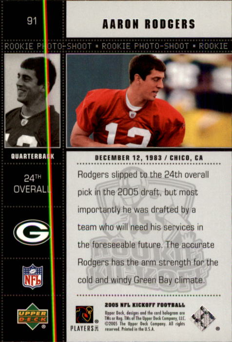 Lot Detail - 2005 Upper Deck SP Authentic #252 Aaron Rodgers