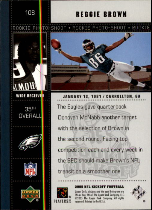 B1511- 2005 Upper Deck Kickoff FB #s 1-135 +Inserts -You Pick- 15+ FREE US SHIP - Picture 119 of 169