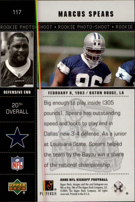 B1511- 2005 Upper Deck Kickoff FB #s 1-135 +Inserts -You Pick- 15+ FREE US SHIP - Picture 135 of 169