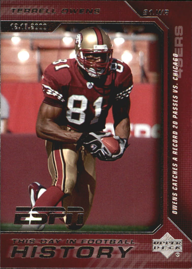 2005 Upper Deck ESPN This Day in Football History #18 Terrell Owens ...