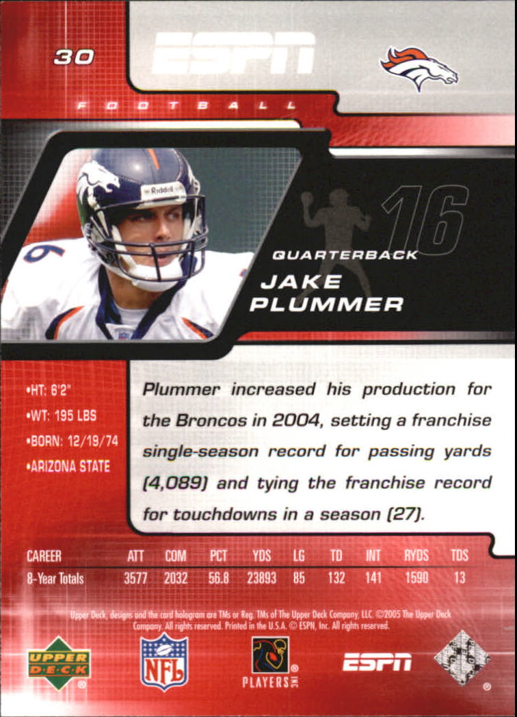 A8528- Upper Deck ESPN Football #s 1-156 +Inserts -You Pick- 15+ FREE US SHIP - Picture 51 of 221