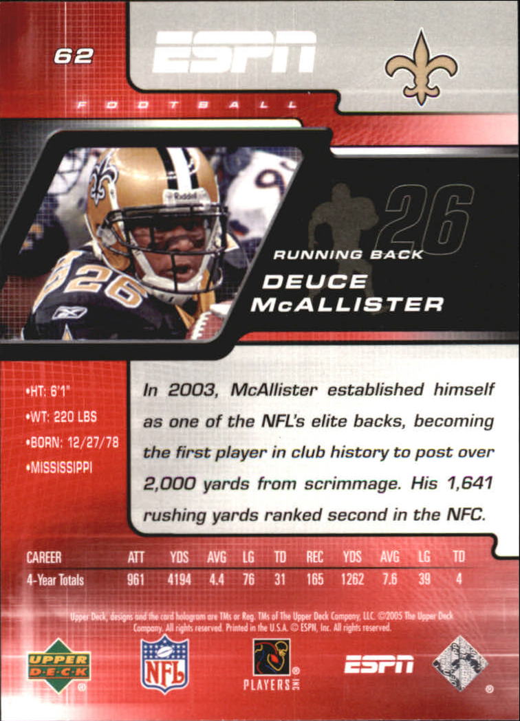 A8528- Upper Deck ESPN Football #s 1-156 +Inserts -You Pick- 15+ FREE US SHIP - Picture 111 of 221