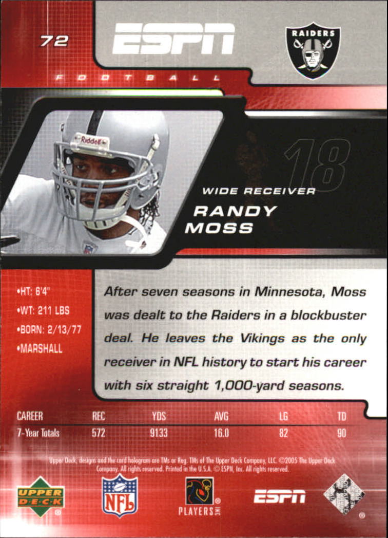 A8528- Upper Deck ESPN Football #s 1-156 +Inserts -You Pick- 15+ FREE US SHIP - Picture 129 of 221