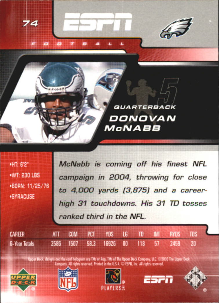 A8528- Upper Deck ESPN Football #s 1-156 +Inserts -You Pick- 15+ FREE US SHIP - Picture 133 of 221