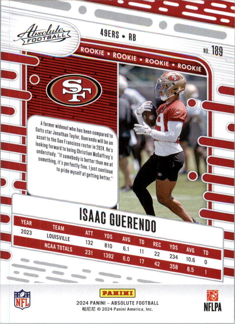 2024 Absolute Black #189 Isaac Guerendo