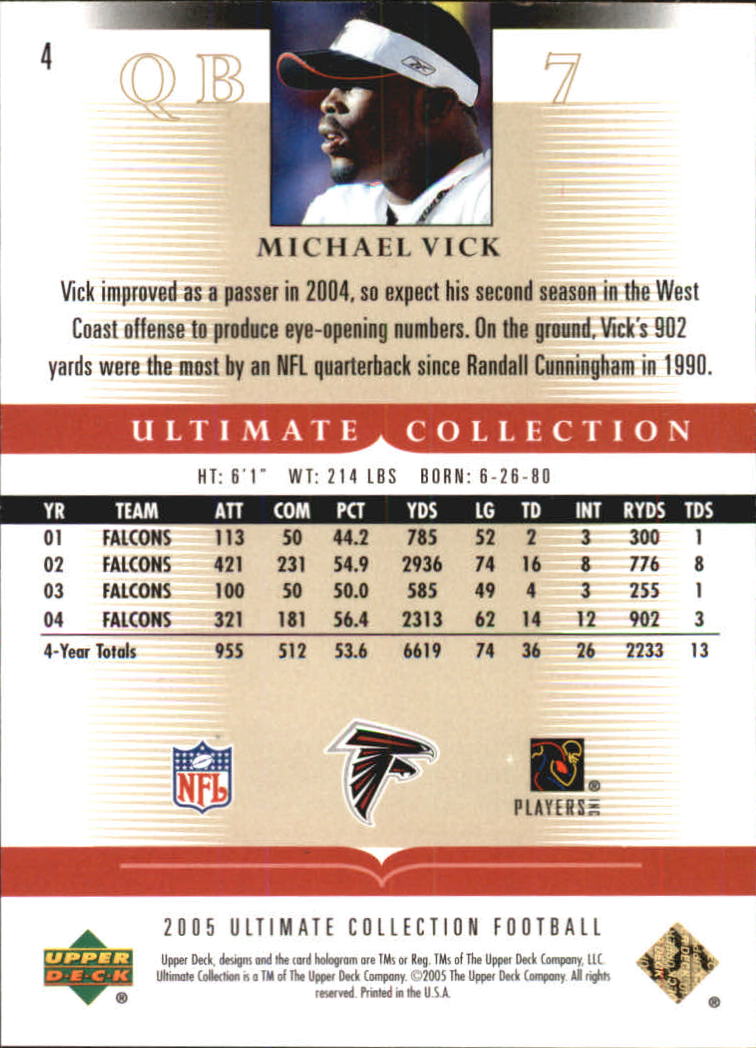 Tarjetas "conjunto principal" de fútbol americano Ultimate Collection 2005 (mazo superior) #2 a #289 - Imagen 7 de 301