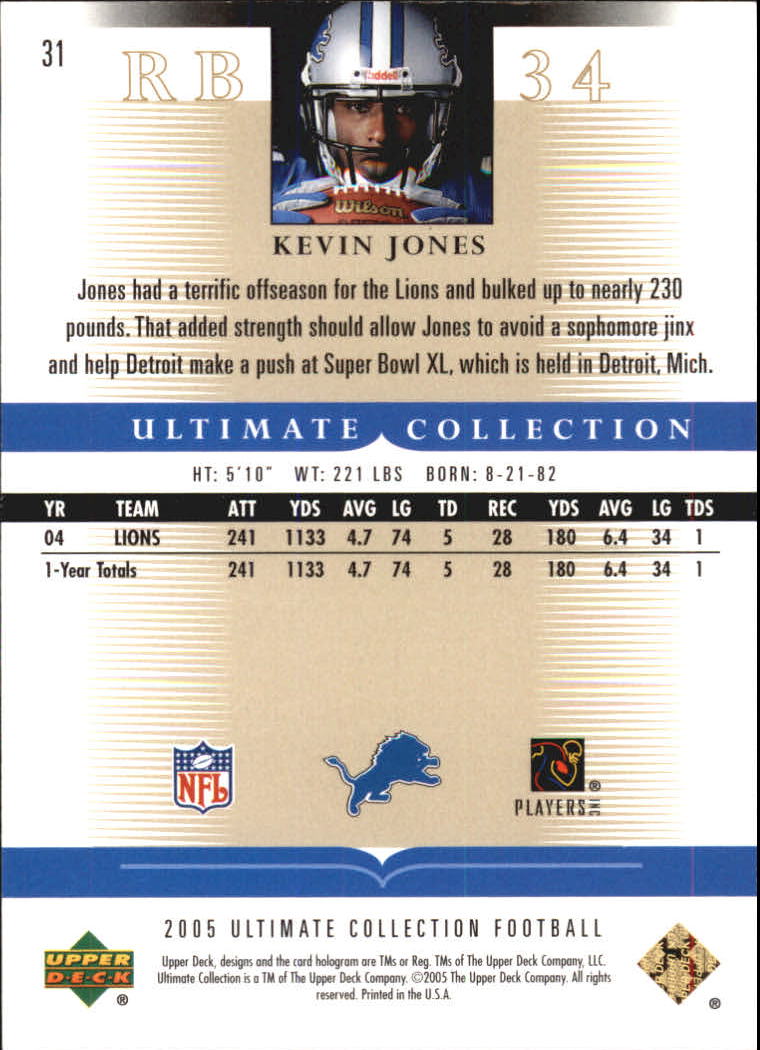 Tarjetas "conjunto principal" de fútbol americano Ultimate Collection 2005 (mazo superior) #2 a #289 - Imagen 55 de 301