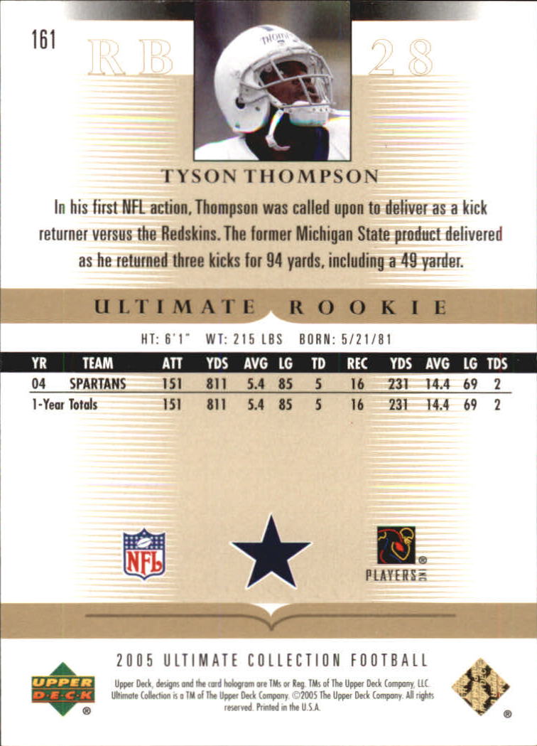 Tarjetas "conjunto principal" de fútbol americano Ultimate Collection 2005 (mazo superior) #2 a #289 - Imagen 217 de 301