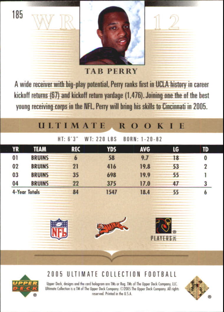 Tarjetas "conjunto principal" de fútbol americano Ultimate Collection 2005 (mazo superior) #2 a #289 - Imagen 243 de 301
