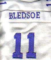 2005 UD Mini Jersey Collection Replica Jerseys White #DB Drew Bledsoe back image