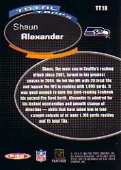 2005 Topps Total Total Topps #TT18 Shaun Alexander back image