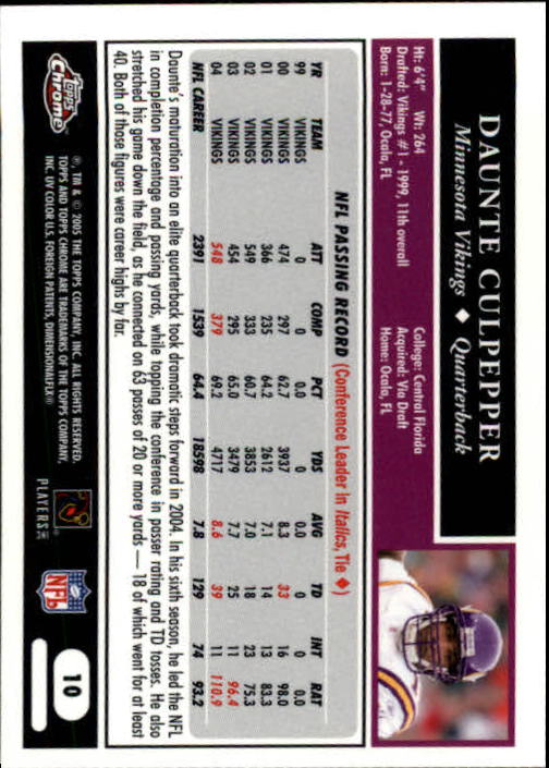 A0889- 2005 Topps Chrome FB Cards 1-200 +Rookies -You Pick- 15+ FREE US SHIP - Picture 19 of 379