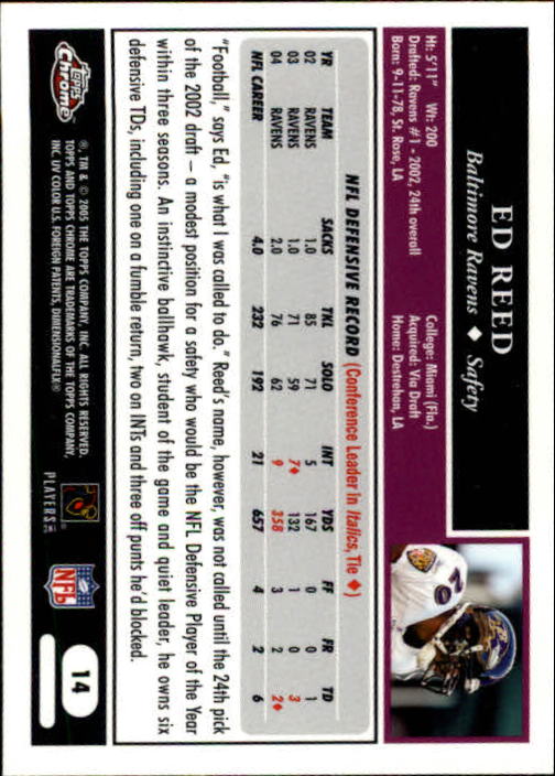 A0889- 2005 Topps Chrome FB Cards 1-200 +Rookies -You Pick- 15+ FREE US SHIP - Picture 27 of 379