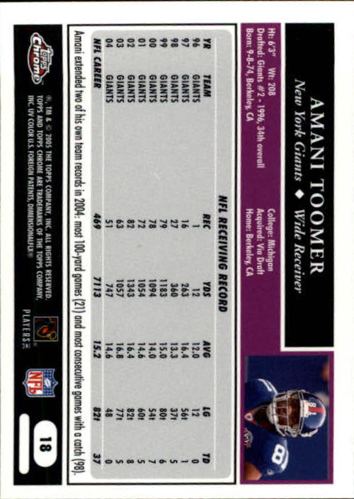 A0889- 2005 Topps Chrome FB Cards 1-200 +Rookies -You Pick- 15+ FREE US SHIP - Picture 35 of 379