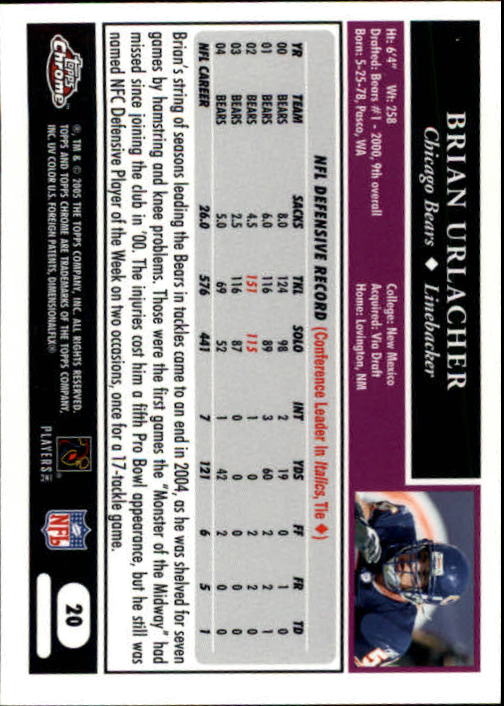 A0889- 2005 Topps Chrome FB Cards 1-200 +Rookies -You Pick- 15+ FREE US SHIP - Picture 39 of 379