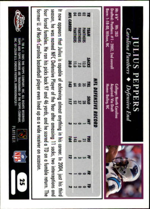 A0889- 2005 Topps Chrome FB Cards 1-200 +Rookies -You Pick- 15+ FREE US SHIP - Picture 49 of 379