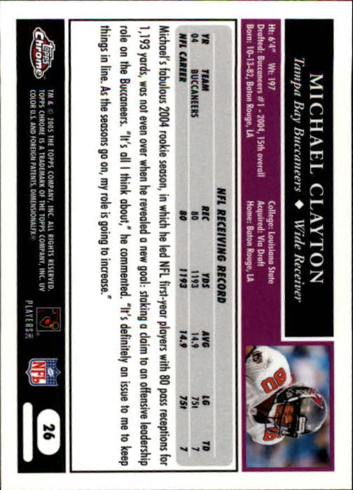 A0889- 2005 Topps Chrome FB Cards 1-200 +Rookies -You Pick- 15+ FREE US SHIP - Picture 51 of 379