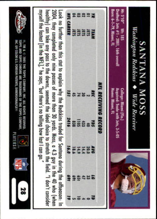 A0889- 2005 Topps Chrome FB Cards 1-200 +Rookies -You Pick- 15+ FREE US SHIP - Picture 55 of 379