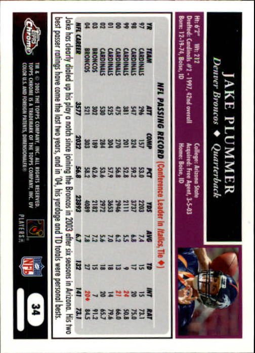 A0889- 2005 Topps Chrome FB Cards 1-200 +Rookies -You Pick- 15+ FREE US SHIP - Picture 67 of 379