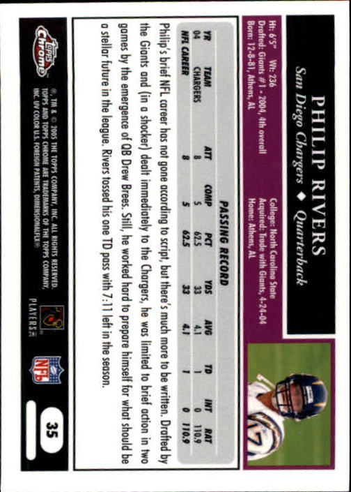 A0889- 2005 Topps Chrome FB Cards 1-200 +Rookies -You Pick- 15+ FREE US SHIP - Picture 69 of 379